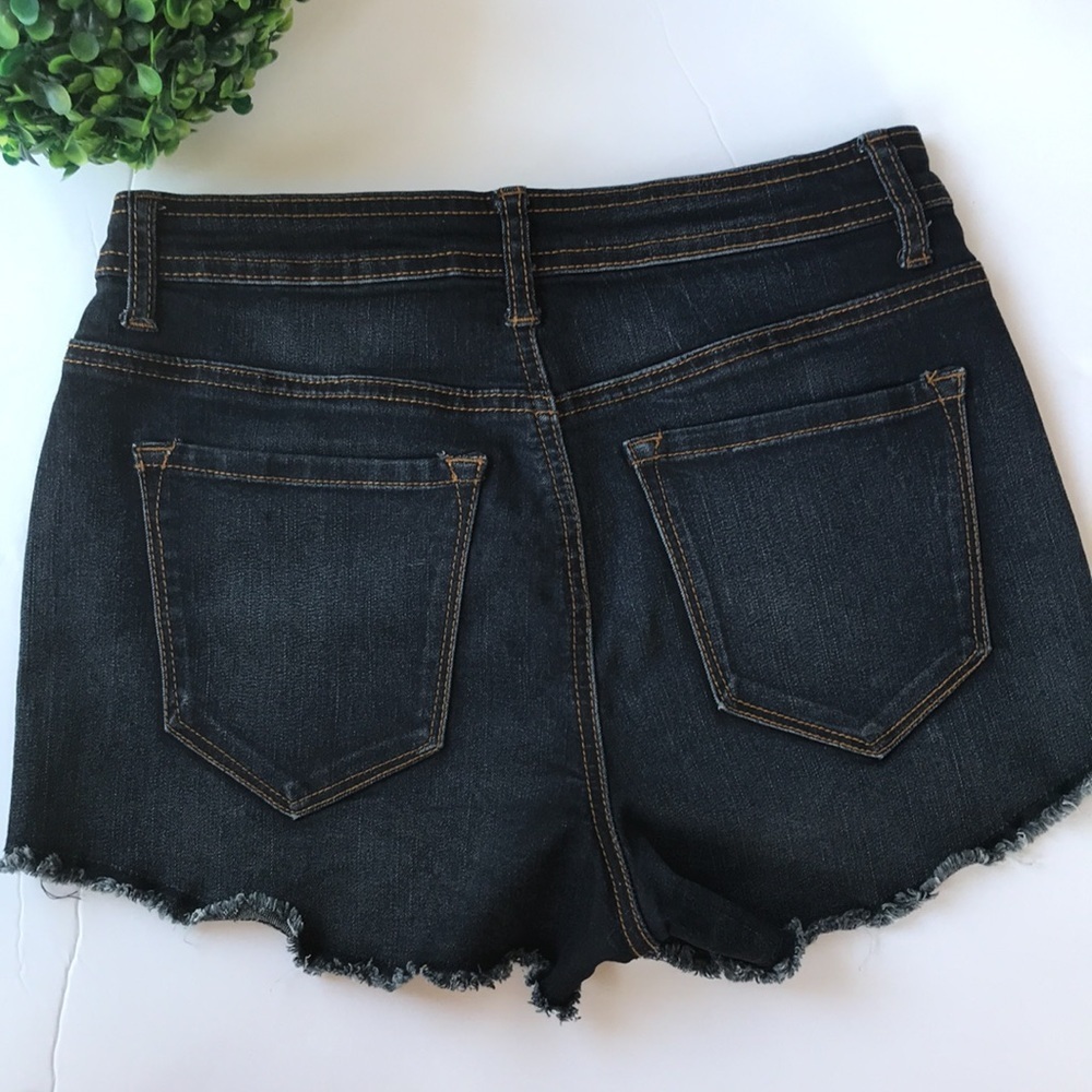 Button Fly High Rise Shorts - Picture 2 of 6